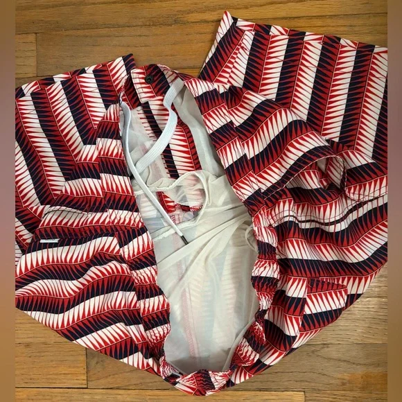 Onia Vibrant Red Patterned swim Short